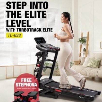 Treadmill Elektrik Auto Incline TL-633 2HP (Free Stepper)